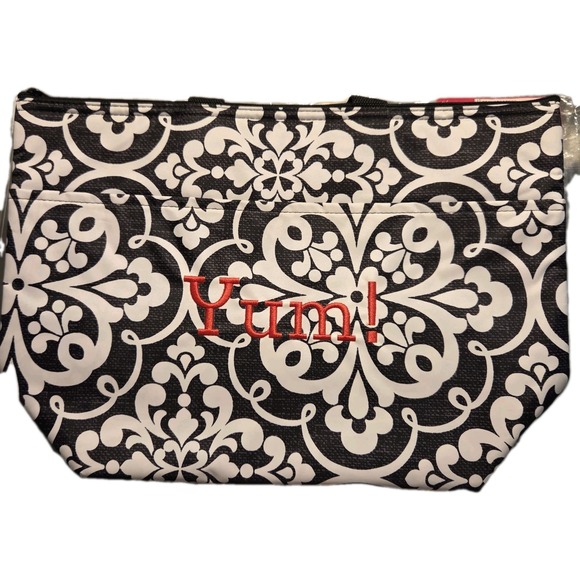Thirty-One Thermal Tote Medallion Medley Retired NEW Embroidered "YUM" - Picture 1 of 5